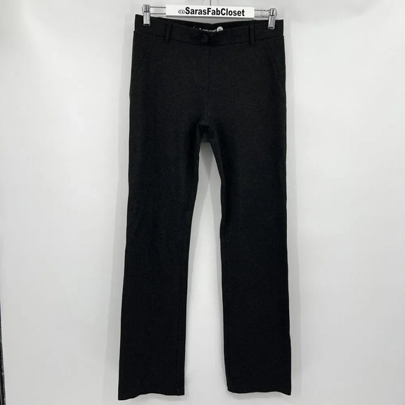 Betabrand Straight Leg Classic Yoga Dress Pants Charcoal Gray Size Medium - Picture 3 of 10
